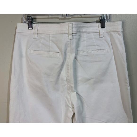 Talbots Flawless White High Waist Wide Leg Crop Jeans Size 14 - Picture 7 of 9